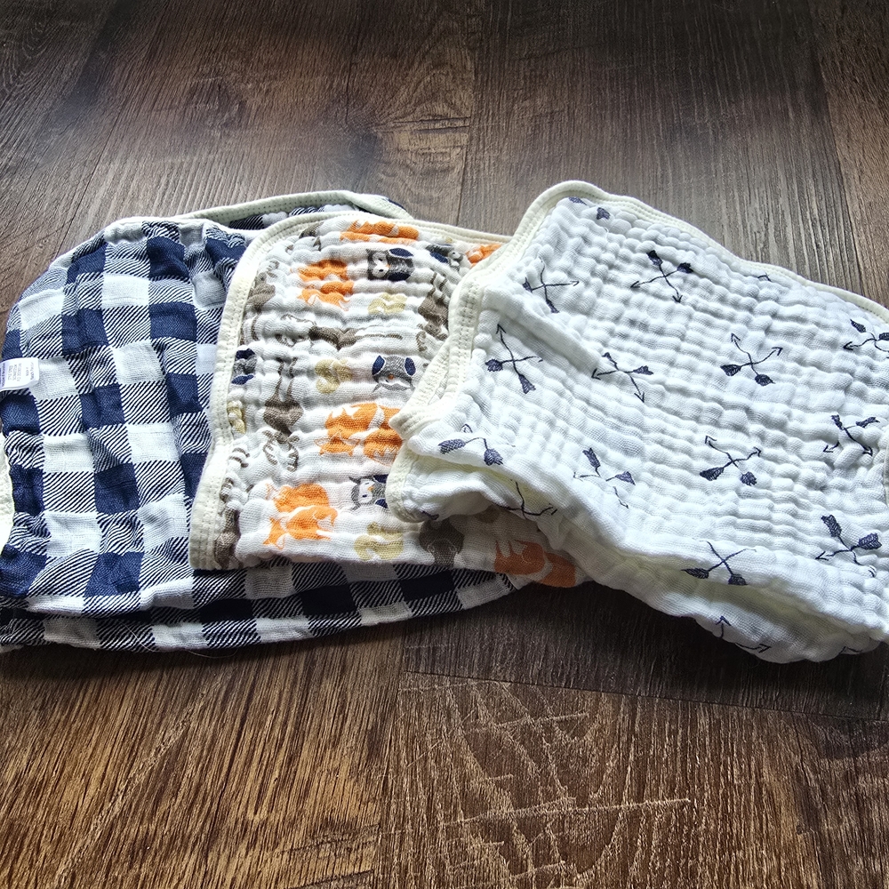 Muslin Burp Cloths (Set Of 5) - Picture 2 of 2